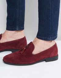 Бордовые лоферы из искусственной замши ASOS - Burgundy