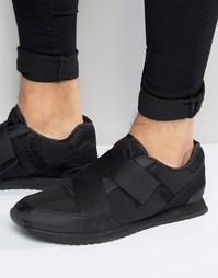 Черные кроссовки с перекрестными резинками ASOS - Черный
