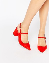 Туфли на каблуке с острым носком ASOS SENSOR - Красный
