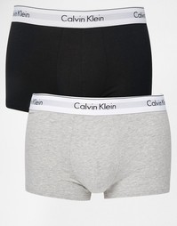 Набор из 2 хлопковых боксеров-брифов Calvin Klein - Черный