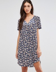 Платье с цветочным принтом Traffic People - Navy ditsy floral