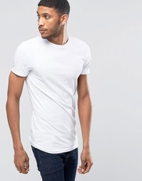 Длинная белая футболка ASOS - Белый