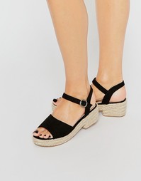 Эспадрильи на каблуке ASOS TABBY - Черный