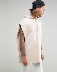 Oversize-футболка из плотного трикотажа с капюшоном ASOS