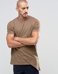 Длинная футболка ASOS - Коричневый кокос