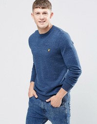 Темно-синий джемпер из хлопка и льна Lyle &amp; Scott - Dark navy marl