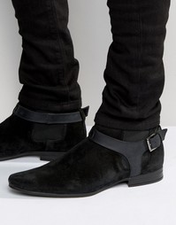 Черные замшевые ботинки челси ASOS - Черный