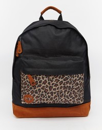 Черный рюкзак с леопардовой вставкой Mi-Pac - Черный