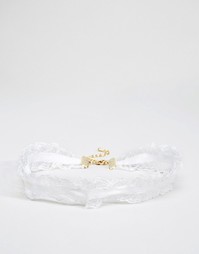 Ожерелье-чокер ограниченной серии с рюшами - Кремовый Asos