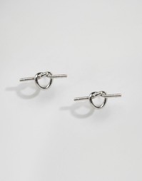 Серьги-гвоздики в виде узлов Pieces Blimea - Серебряный