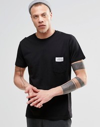 Черная классическая футболка с логотипом на кармане Cheap Monday