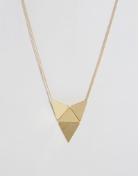 Ожерелье с треугольной подвеской Pieces Bali - Золотой