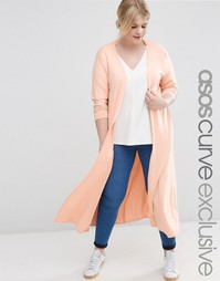 Удлиненный кардиган макси ASOS CURVE - Телесный