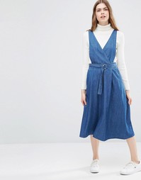 Сарафан миди с запахом ASOS - Синий
