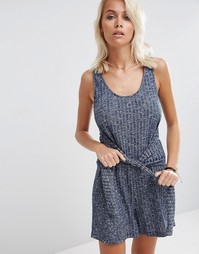 Ромпер для дома в рубчик с завязками ASOS - Мульти