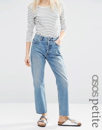 Прямые выбеленные джинсы ASOS PETITE Authentic - Синий