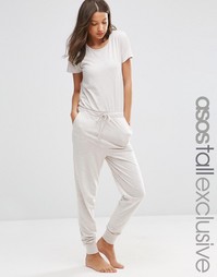 Меланжевый комбинезон в стиле casual с короткими рукавами ASOS TALL