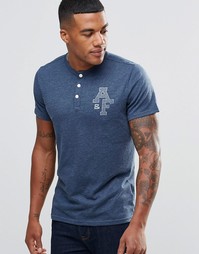 Облегающая футболка хенли с принтом A&amp;F Abercrombie &amp; Fitch