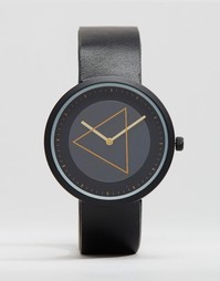 ASOS Watch With Minimal Gold Geo Face - Черный