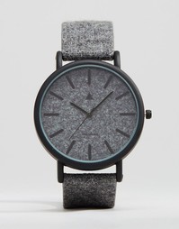 ASOS Watch In Charcoal Felt - Серый