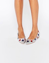 ASOS LOURDES Pointed Star Ballet Flats - Мульти