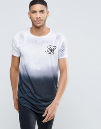 Футболка с эффектом деграде SikSilk - Белый