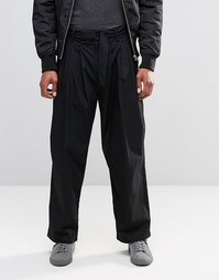 Черные брюки с широкими штанинами и завышенной талией ASOS - Черный
