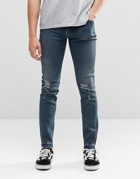 Джинсы скинни с прорехами на коленях Cheap Monday - Stone tint