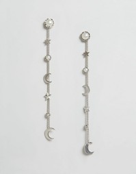 Серьги со звездами и луной ASOS