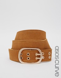 Замшевый ремень для джинсов ASOS CURVE - Рыжий