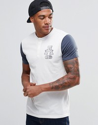 Облегающая футболка хенли с принтом A&amp;Fitch Abercrombie &amp; Fitch