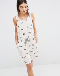 Платье с принтом и завязкой на талии Vero Moda - Мульти