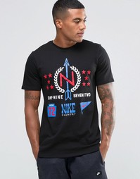 Черная футболка с принтом Nike Summer Camp 779782-010 - Черный
