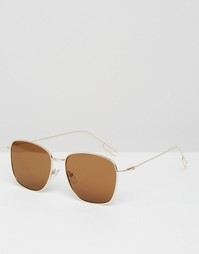 Солнцезащитные очки‑авиаторы с плоскими стеклами ASOS - Розовое золото