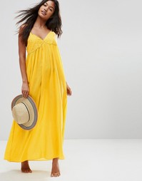 Пляжное платье макси ASOS - Горчичный