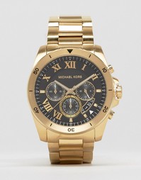 Золотистые часы с хронографом Michael Kors Brecken MK8481 - Золотой