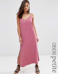Платье макси на бретельках ASOS PETITE - Пыльная роза