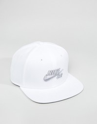 Белая кепка Nike SB Icon 628683-100 - Белый