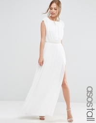 Платье макси с декоративной отделкой на поясе ASOS TALL