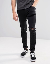 Супероблегающие рваные джинсы Produkt - Черный