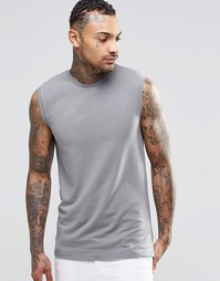 Серая футболка без рукавов ASOS - Серый