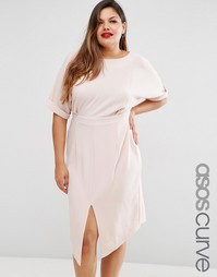 Однотонное платье ASOS CURVE - Blush