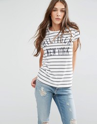 Футболка в полоску с логотипом Hilfiger Denim