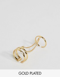 Двойное позолоченное кольцо Pilgrim - С золотым покрытием