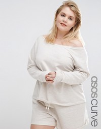 Трикотажный меланжевый свитшот для дома ASOS CURVE