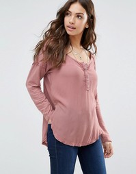 Футболка хенли Free People Sunday - Elderberry