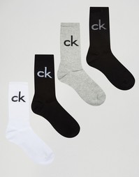 4 пары носков с логотипом Calvin Klein - Мульти