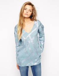 Джемпер в клетку ASOS Premium - Синий