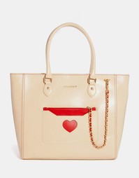 Большая сумка-шоппер со съемным кошельком Love Moschino
