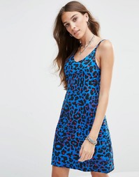Платье-сорочка на бретельках Your Eyes Lie - Purple leopard